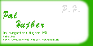 pal hujber business card